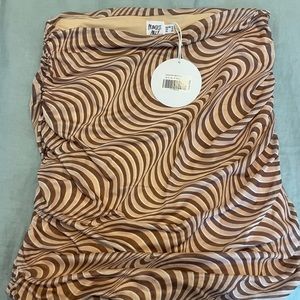 Princess Polly Victoria Mini Skirt Brown & Blush | Size US 12